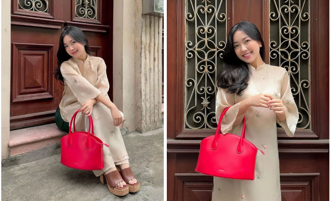 Hội bạn thân vợ cầu thủ rủ nhau diện áo dài đón Tết, Doãn Hải My ra dáng nàng dâu mới-3