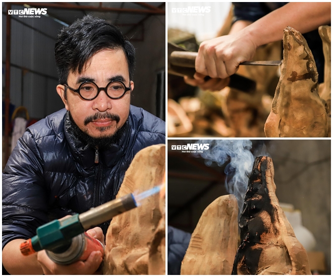 Nghệ nhân sơn mài chế tác 1.000 tác phẩm rồng độc bản đón Tết Giáp Thìn 2024-3