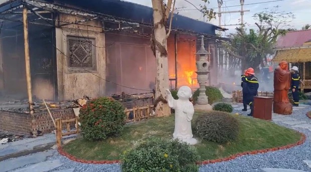 Hà Nam: Cháy tại Chùa Phật Quang, nhiều nội thất bị thiêu rụi-1