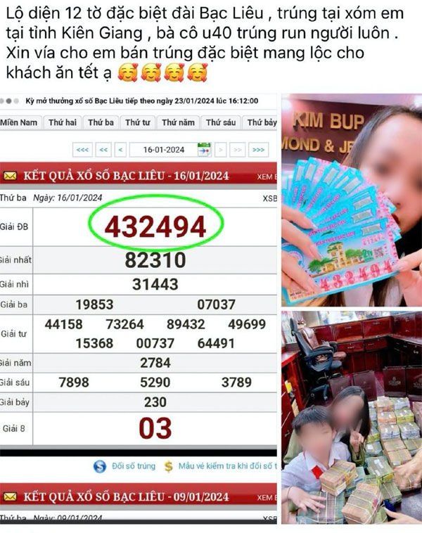 Xôn xao thông tin một tiệm vàng trúng 12 tờ vé số độc đắc-1