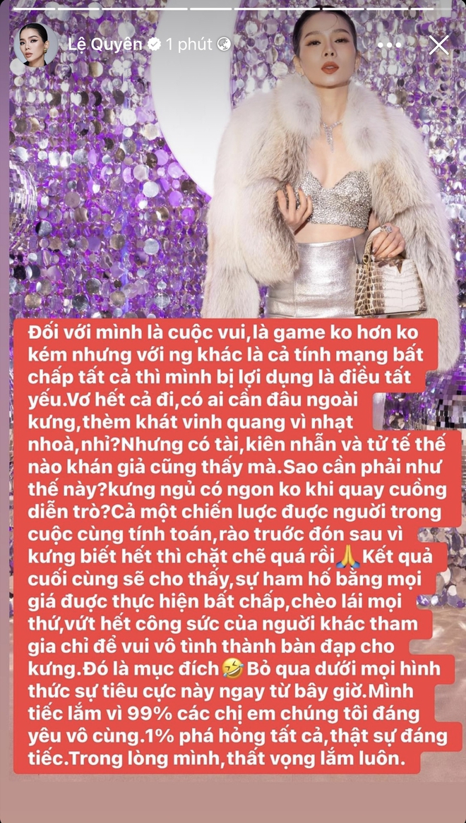 Lệ Quyên - Trang Pháp nói gì khi vướng tin đồn bất hòa, nghi vấn liên quan bài đăng ham hố, thèm khát vinh quang”?-8