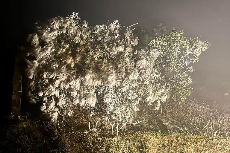 Hình ảnh băng giá phủ trắng đỉnh Mẫu Sơn trong gió rét đậm-10