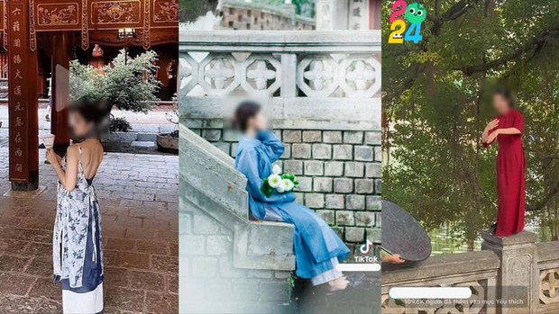 Trào lưu chụp ảnh áo dài, mặc hở hang, leo trèo ở di tích: Người đẹp làm xấu không gian đẹp-1