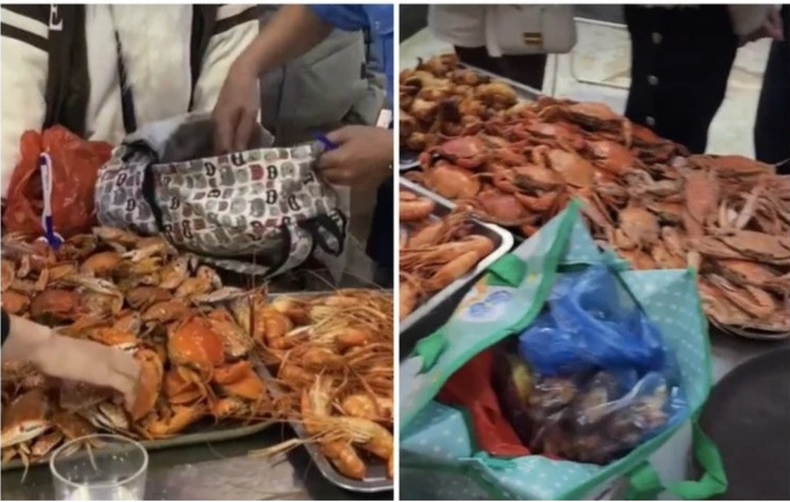 Ăn buffet hải sản đút túi 10kg mang về, khổ chủ đặt bàn tiệc lên tiếng-1