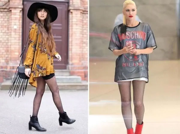 Cách phối đồ với quần tất đen-4