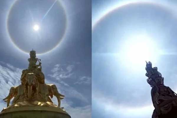 Ánh hào quang trên tượng Phật núi Nga Mi Trung Quốc gây xôn xao-1