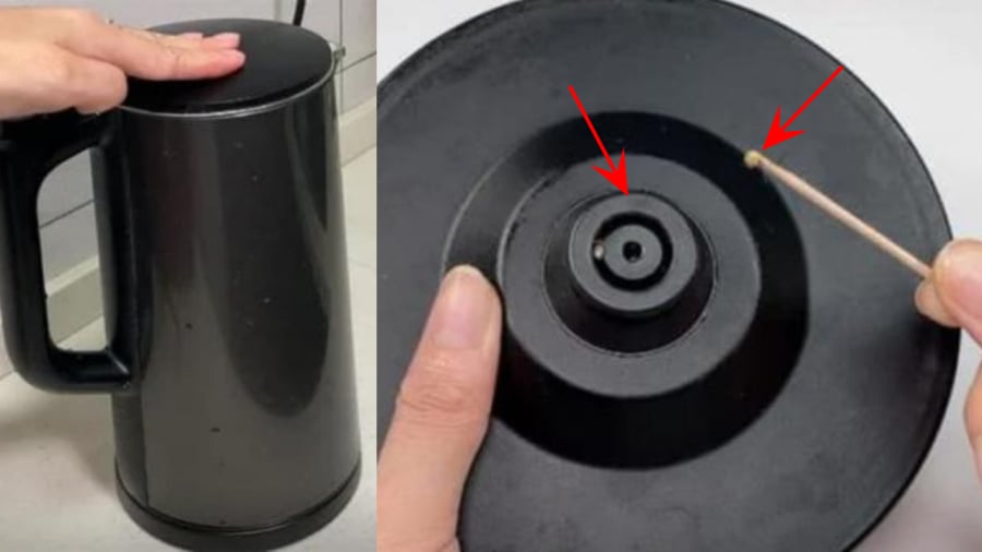 Lấy một que tăm cắm vào ấm siêu tốc mang đến lợi ích bất ngờ, mẹo hay nhưng ít người biết-1