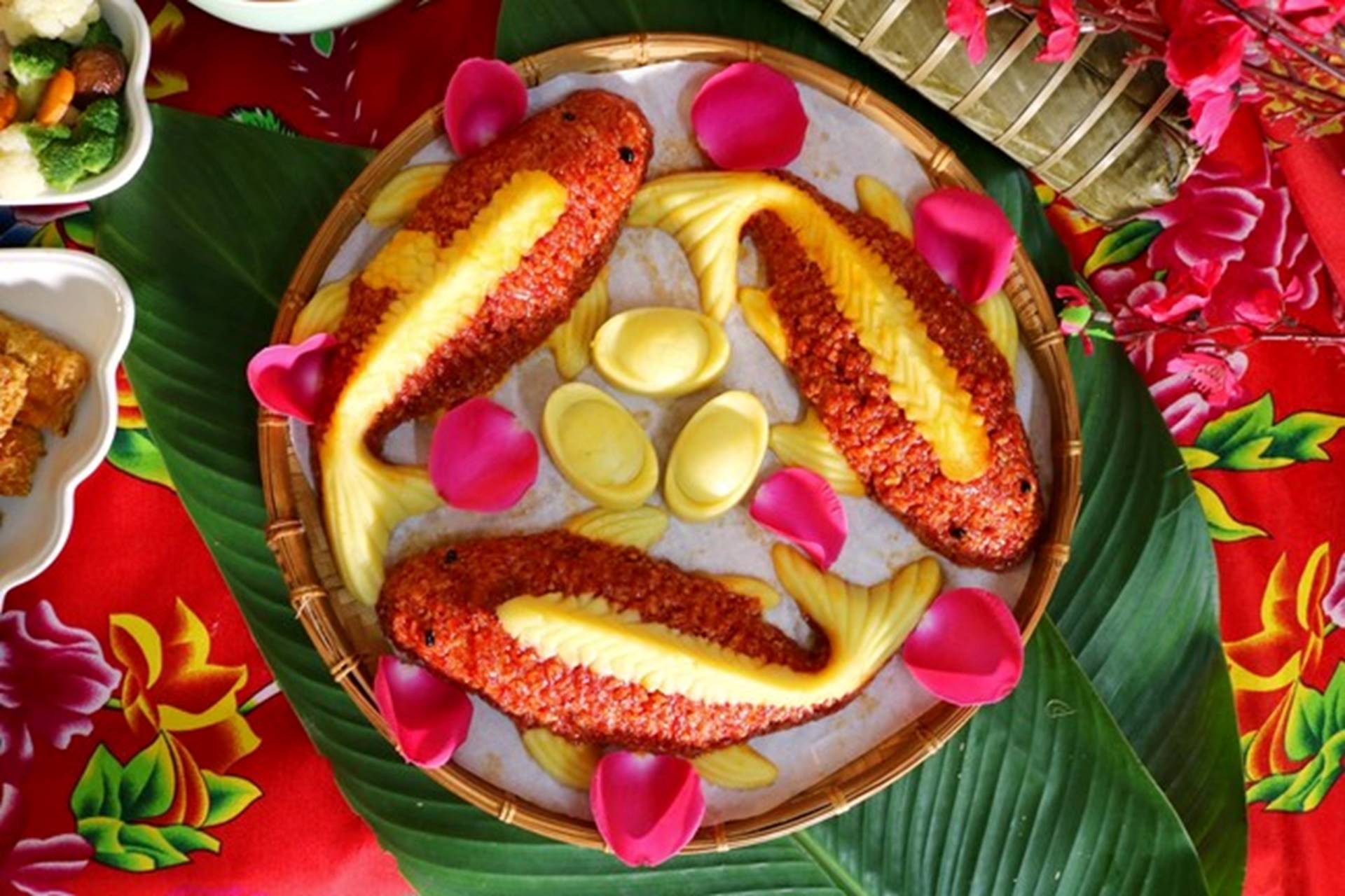 Bí quyết làm xôi cá chép cúng ngày ông Công ông Táo tuyệt đẹp, hạt xôi tơi và màu tự nhiên tốt cho sức khỏe-3