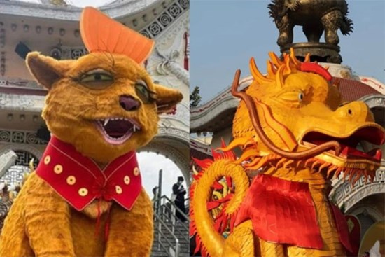 Linh vật 'rồng đầu cá trê' đón Tết ở Suối Tiên gây bão mạng: Đại diện khu du lịch nói gì?