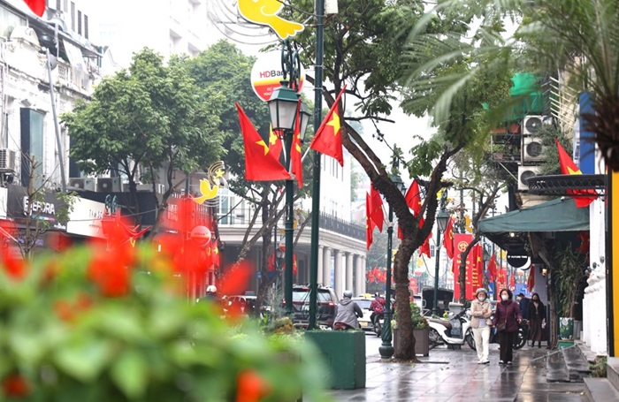 Hà Nội rực rỡ cờ hoa mừng Đảng mừng Xuân, đón Tết Nguyên đán 2024-8