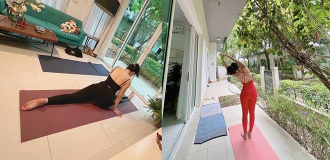 Vợ cũ Shark Bình trồng cây chuối đứng bằng đầu, khoe đường cong 3 vòng ngon mắt như đang hồi xuân-6