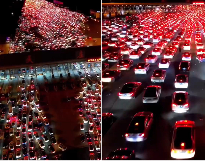 Choáng với hình ảnh xe cộ chật cứng trong mùa Xuân vận tại Trung Quốc, người dân vẫn được khen vì một điều-2