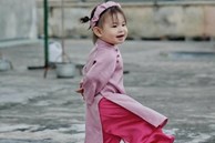 Bé gái có 'khuôn mặt hình vuông' gây sốt MXH với bộ ảnh chụp áo dài Tết ở Nha Trang cực đáng yêu