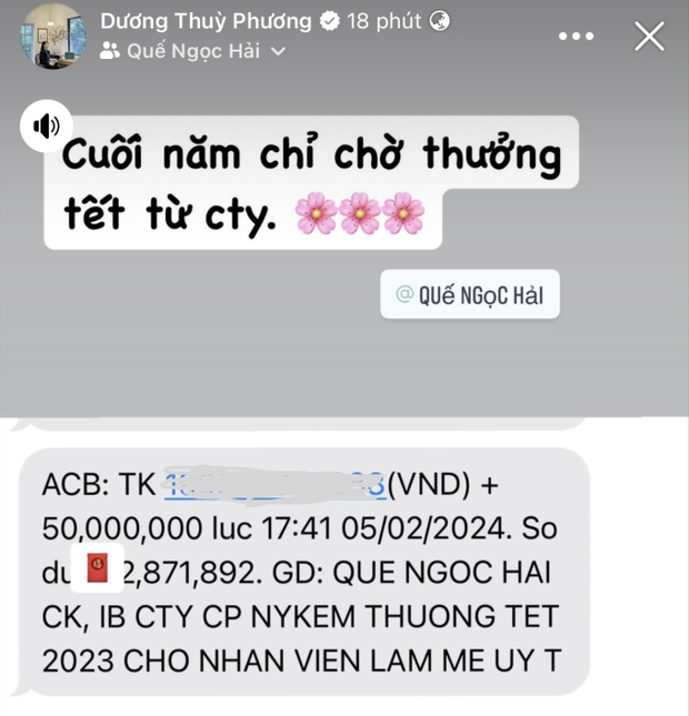 Hoa khôi ĐH Vinh khoe được đội trưởng ĐT Việt Nam thưởng Tết: Giàu nhất nhì làng bóng đá thì thưởng vợ bao nhiêu?-1