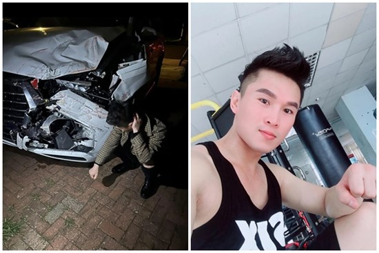 Nam ca sĩ Vbiz bị tai nạn giao thông ngay mùng 1 Tết, hiện trường va chạm nghiêm trọng