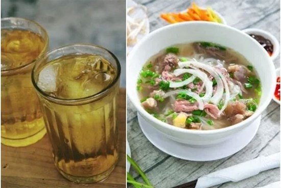 Ăn phở, uống trà đá cùng lúc có tốt?