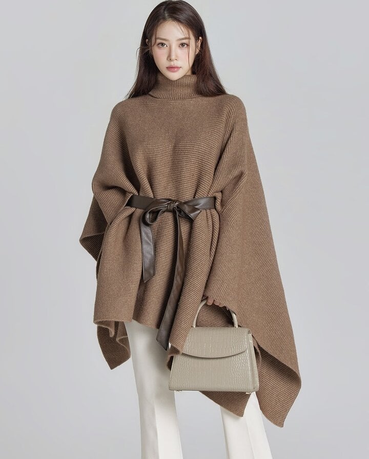 Cách phối đồ thời trang với áo len cách điệu-5