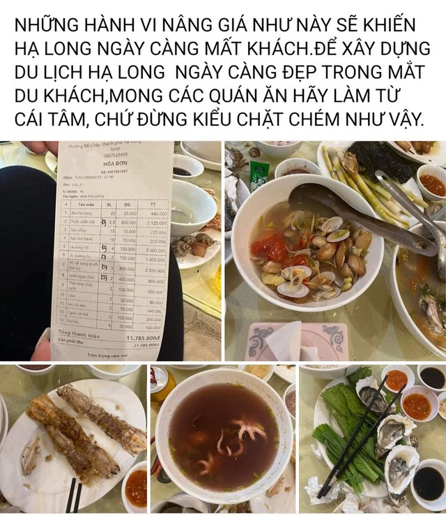 Mùng 6 Tết ra Hạ Long ăn hải sản hết hơn 11 triệu, đoàn khách tố bị chặt chém: Chính quyền vào cuộc-1