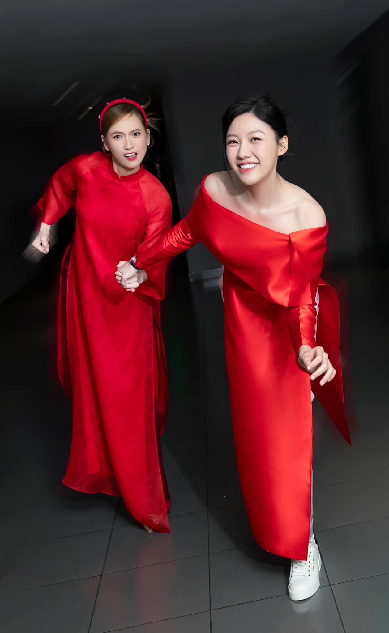 Hậu giảm 12kg, em gái Trấn Thành chuộng mốt áo dài khoe trọn vai trần gợi cảm-14