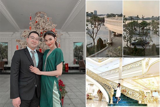 Mãn nhãn với màn trang trí 'cung điện' dát vàng của nàng dâu hào môn Lan Khuê những ngày đón năm mới