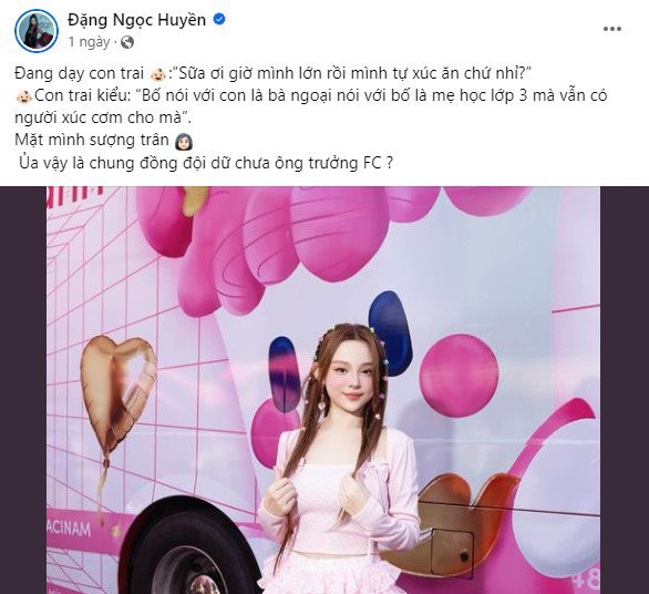 Huyền Baby sượng trân khi đang dạy con thì bị chồng đại gia bóc phốt: Mẹ học lớp 3 vẫn có người xúc cơm cho-2