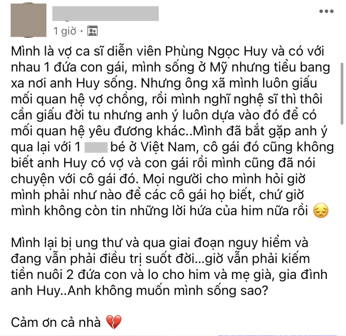Rộ tin Phùng Ngọc Huy đã có vợ con tại Mỹ, còn bị bà xã bóc phốt ngoại tình?-1