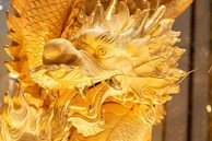 Chiêm ngưỡng tượng rồng dát vàng lớn nhất Việt Nam, cao hơn 3 mét tại Hà Nội