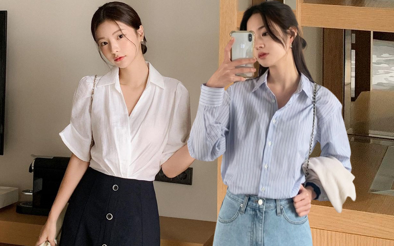 4 kiểu áo sơ mi giúp bạn trông thon thả, mảnh mai hơn-1