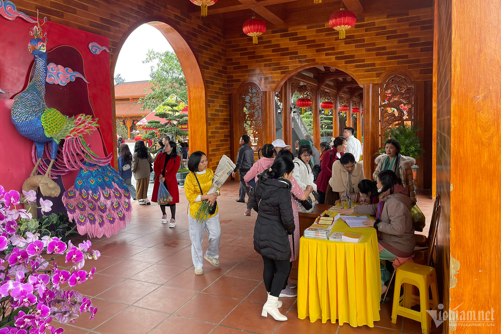 Cảnh hiếm thấy tại chùa Ba Vàng dịp đầu xuân-5