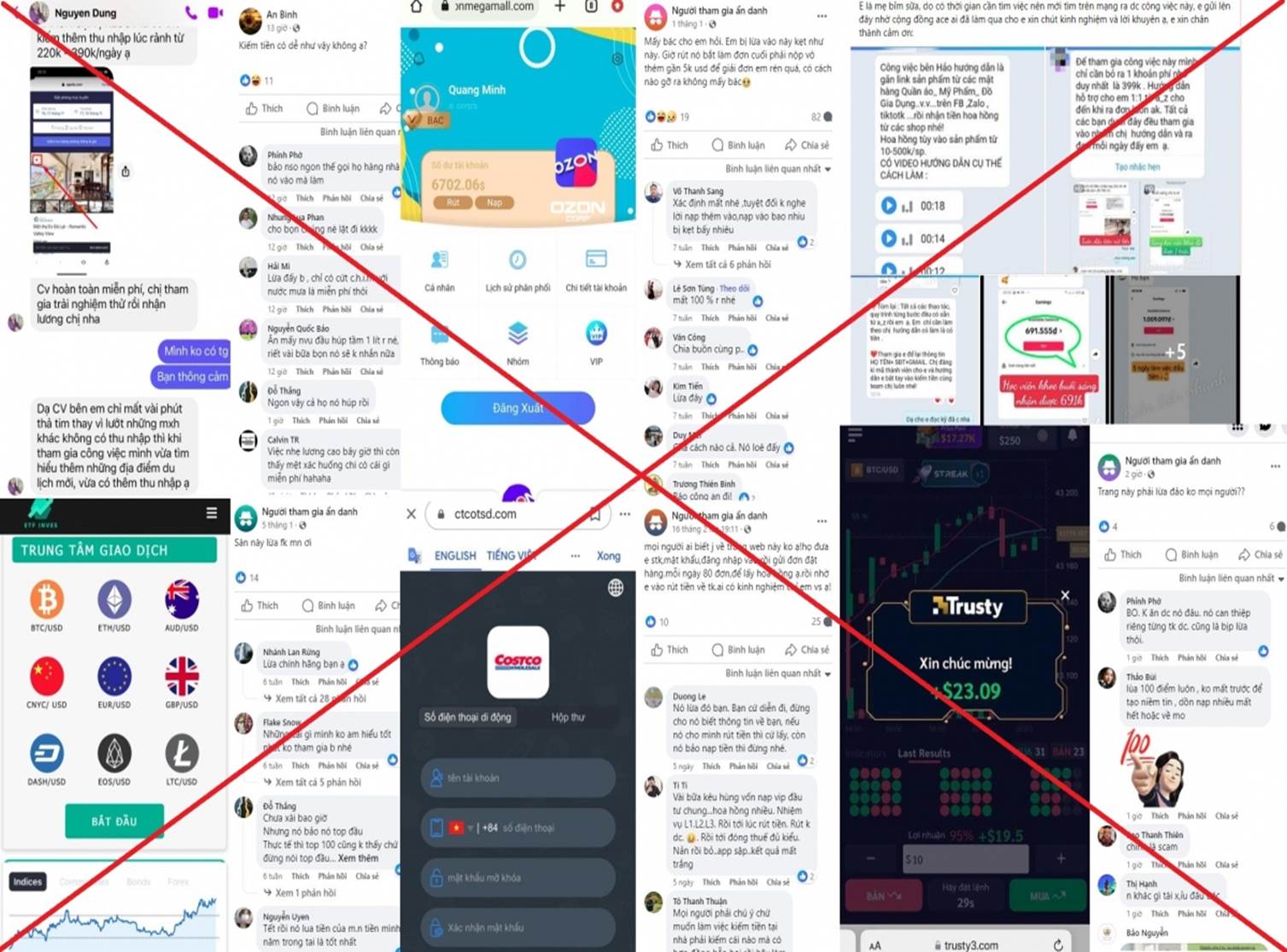 Tái diễn chiêu cộng tác viên online lừa đảo từ vài triệu đồng đến chục nghìn USD-1