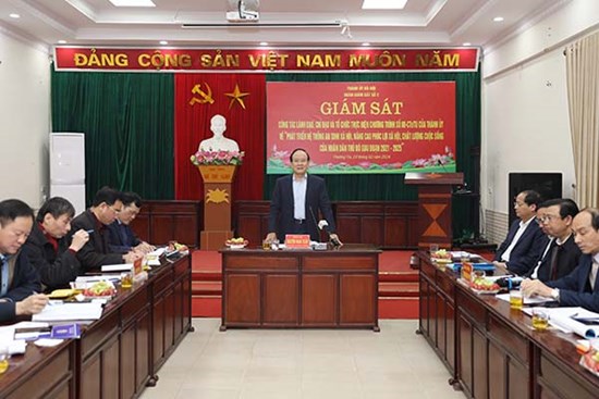 Giám sát việc tổ chức thực hiện Chương trình số 08-CTr/TU tại huyện Thường Tín