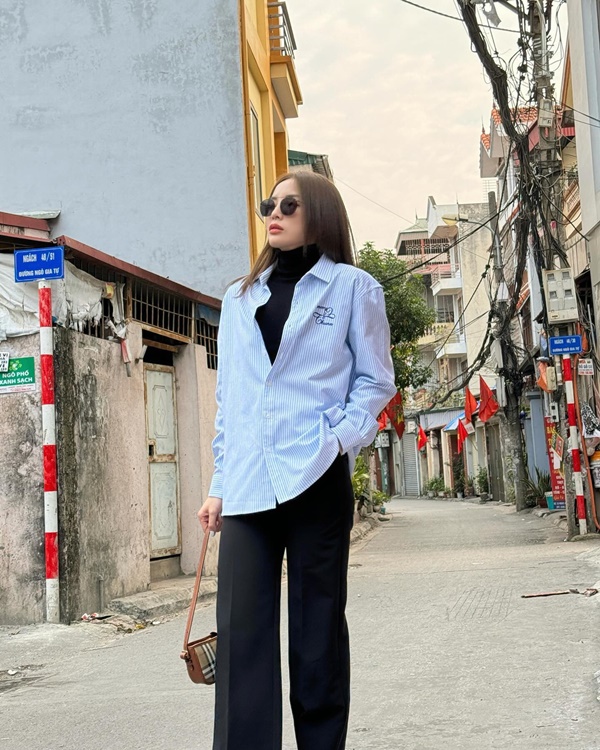 Học Kỳ Duyên cách phối đồ sành điệu với 3 kiểu áo phổ biến nhất mùa xuân và hè-7