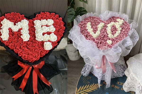 Trước thềm 8/3, đơn đặt lẵng hoa đặc biệt tăng dần dần, giá cả triệu đồng/lẵng-1