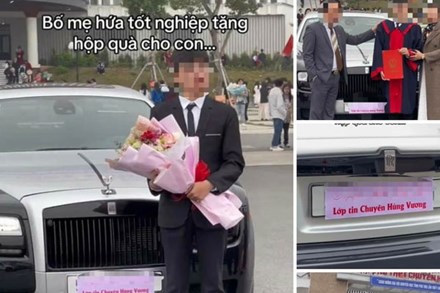 Thực hư “nam sinh được bố tặng siêu xe Rolls-Royce trong lễ tốt nghiệp