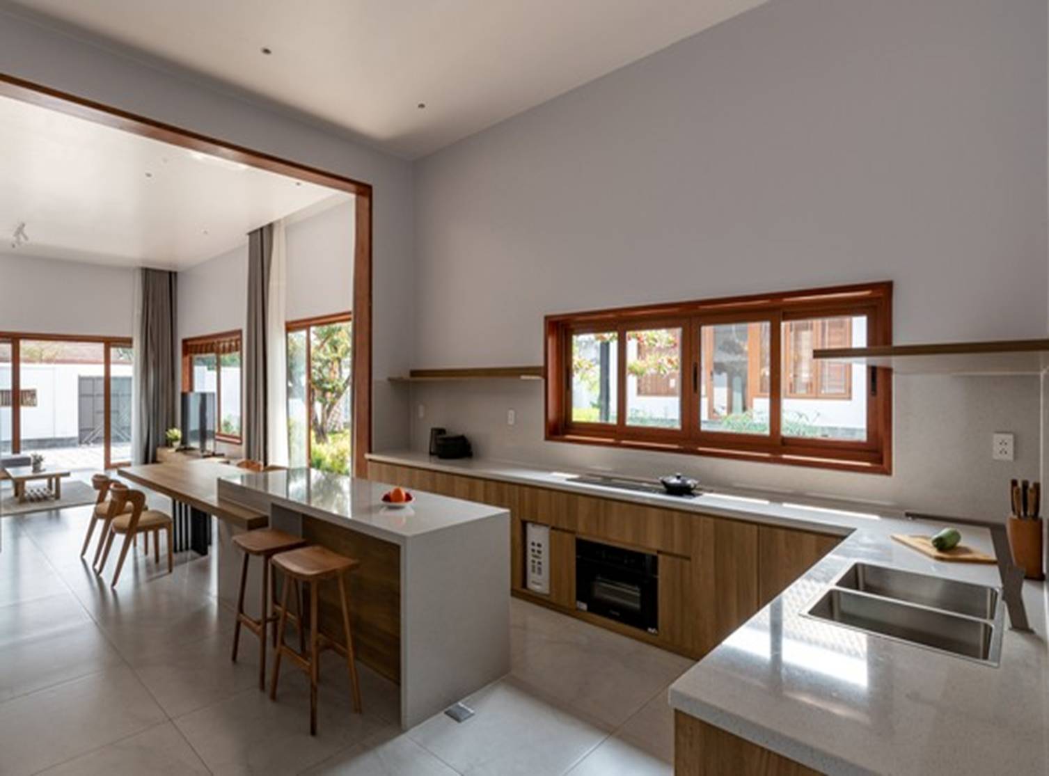 Nhà vườn Tây Ninh thiết kế phòng ngủ đặc biệt lửng lơ trên mặt nước-5