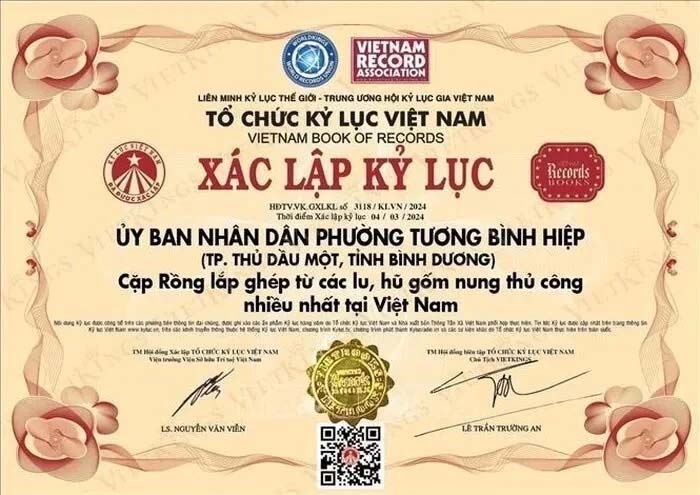 Cặp rồng lu ở Bình Dương được xác lập kỷ lục Việt Nam-2