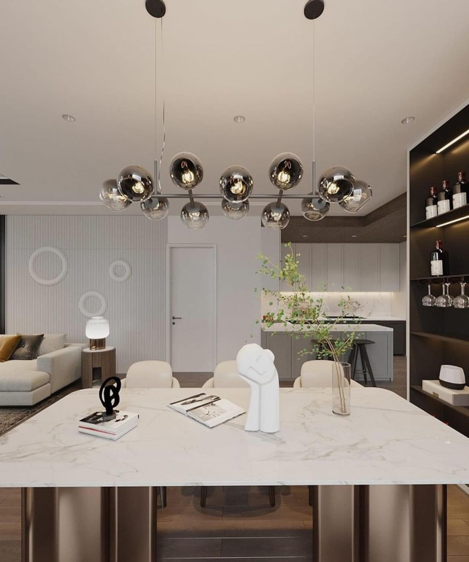 Vợ hotgirl của Thành Chung hé lộ bản thiết kế sau hai năm ở căn hộ cao cấp: Phòng khách tường kính cực xịn xò, view ngắm trọn Hà Nội-2