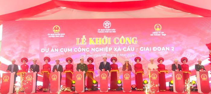 Ứng Hòa khởi công Dự án Cụm công nghiệp Xà Cầu - Giai đoạn 2-1