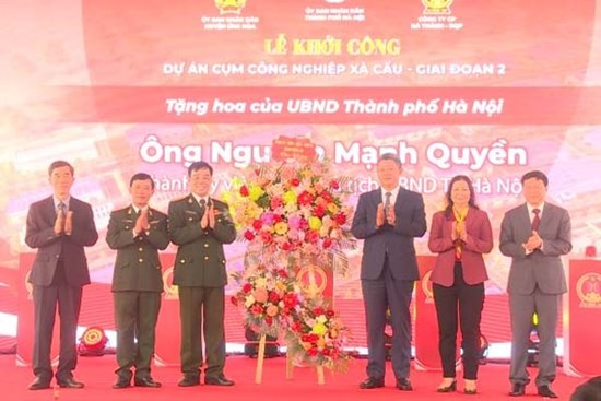 Ứng Hòa khởi công Dự án Cụm công nghiệp Xà Cầu - Giai đoạn 2