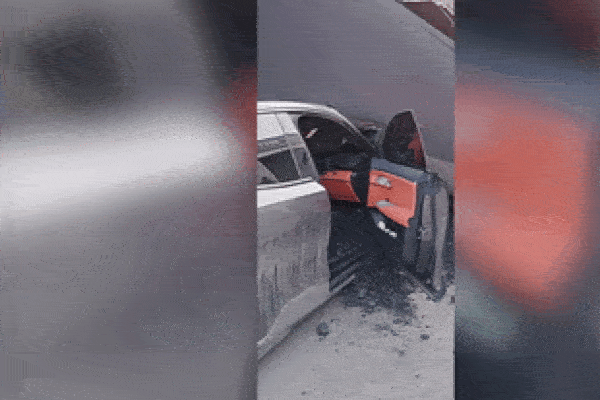 Ô tô con bị xe tải chở than đè bẹp trên đường, 3 người thoát chết thần kỳ