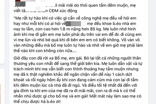 Cậu bé học lớp 10 tử vong sau khi tắm đêm: Bác sĩ cảnh báo nguy cơ từ thói quen tai hại