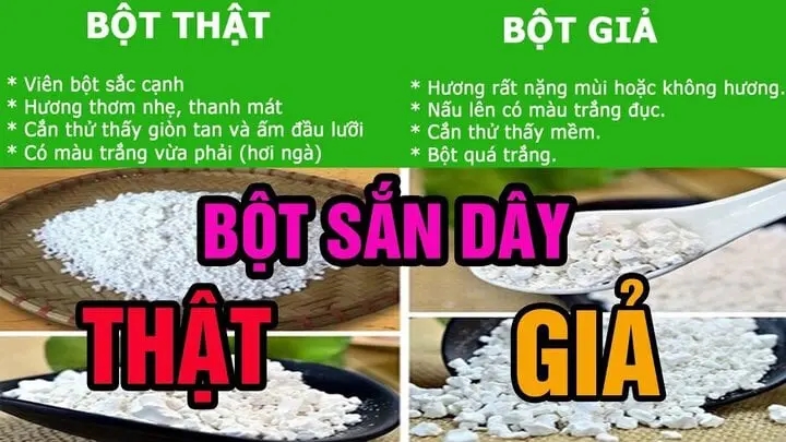 Cách phân biệt bột sắn dây thật và giả-1