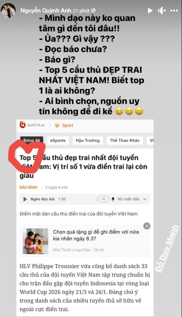 Ái nữ nhà cựu Chủ tịch CLB Sài Gòn khẳng định Duy Mạnh có phúc lắm mới lấy được mình, khoe chuyện chồng đẹp trai nhất tuyển Việt Nam-2