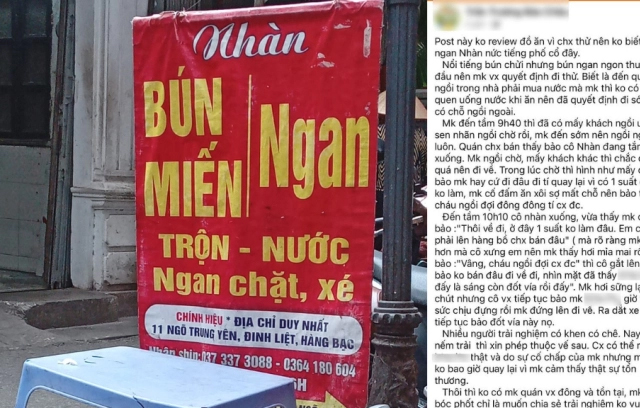 Bún ngan Nhàn đóng cửa sau bài tố mắng chửi khách thậm tệ, hàng xóm và nhân viên tiết lộ thêm nhiều thông tin-1