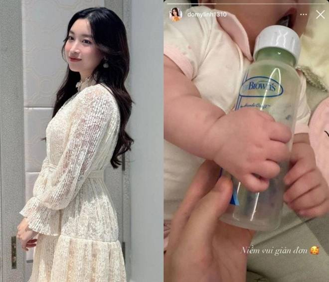 Đỗ Mỹ Linh khoe đồ ăn dặm cho con, cháu gái Bầu Hiển 8 tháng tuổi bụ bẫm, 2 tay ú nần cực yêu-4