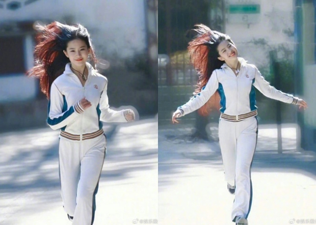 Loạt ảnh chạy bộ của Lưu Diệc Phi ở tuổi 17, netizen nhận xét: Đến đường chân tóc cũng đẹp-1