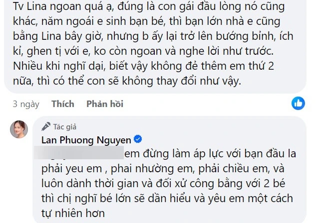 Người hâm mộ kể chuyện gia đình, diễn viên Lan Phương vào khuyên nhủ 1 câu mà ai cũng nức nở khen: Quả là bà mẹ khéo dạy con!-2