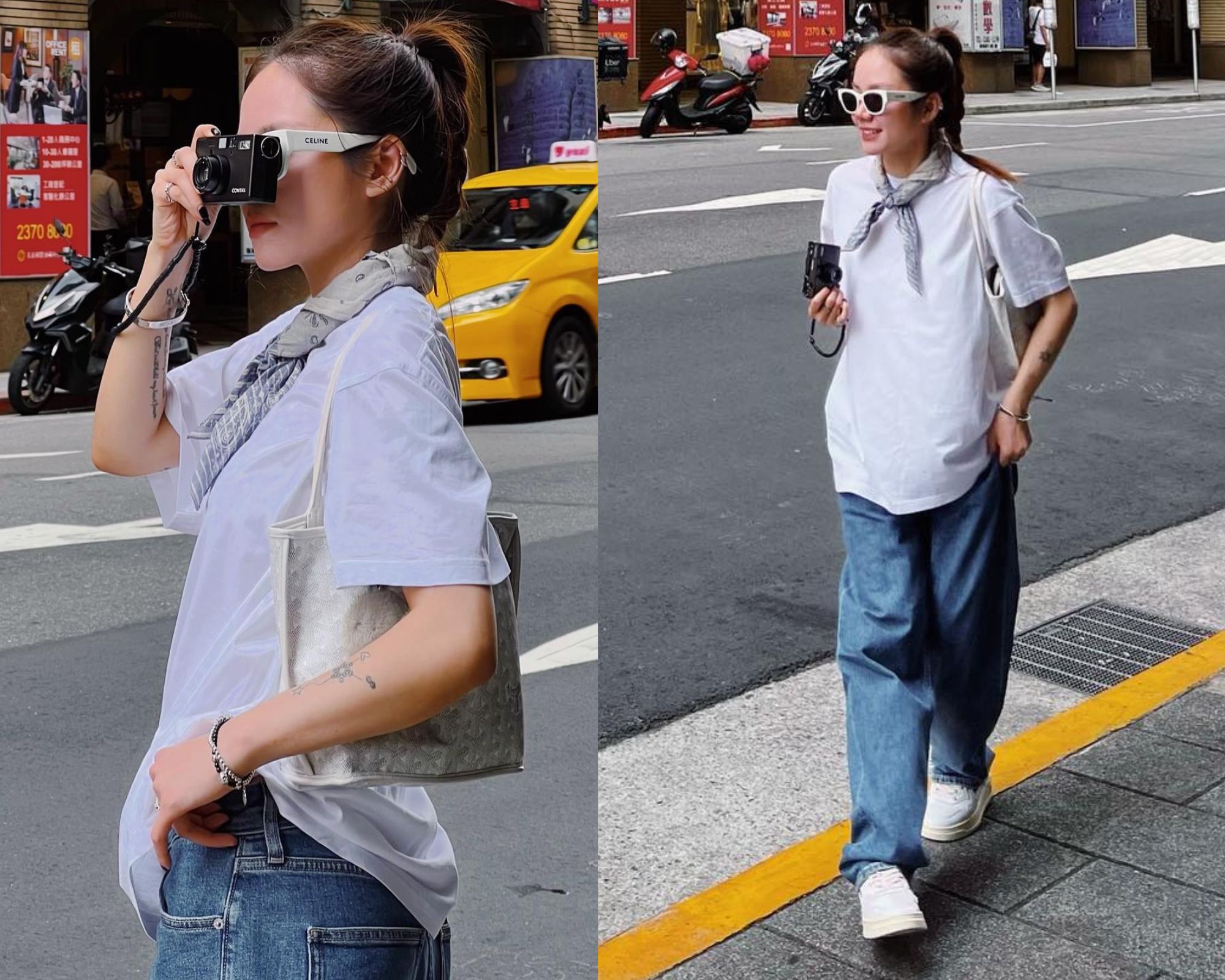 Mặc quần jeans ống rộng sành điệu, tôn dáng như Kỳ Duyên và Phương Ly-9