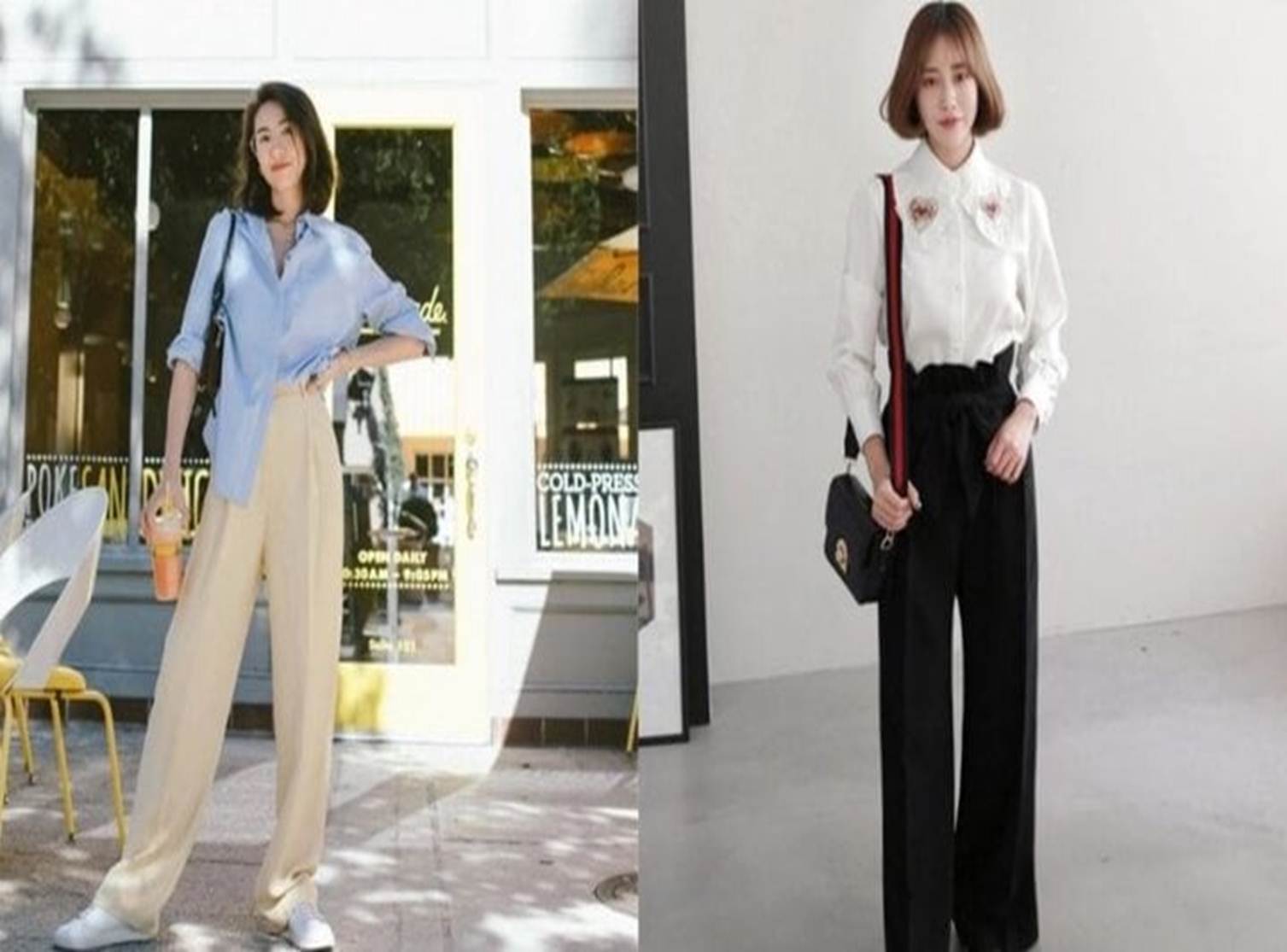 Mách nàng cách phối đồ với quần ống rộng-1