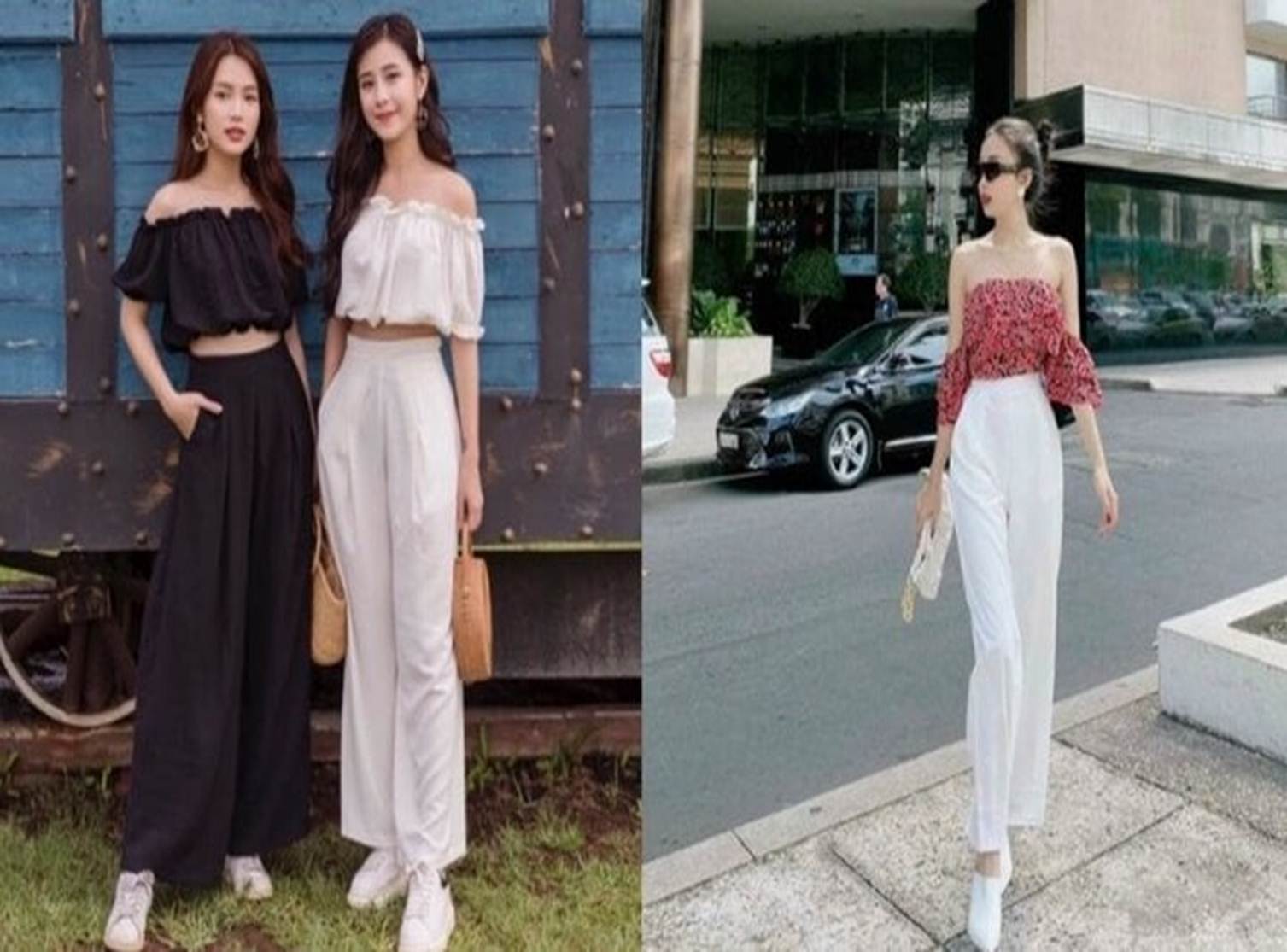 Mách nàng cách phối đồ với quần ống rộng-6